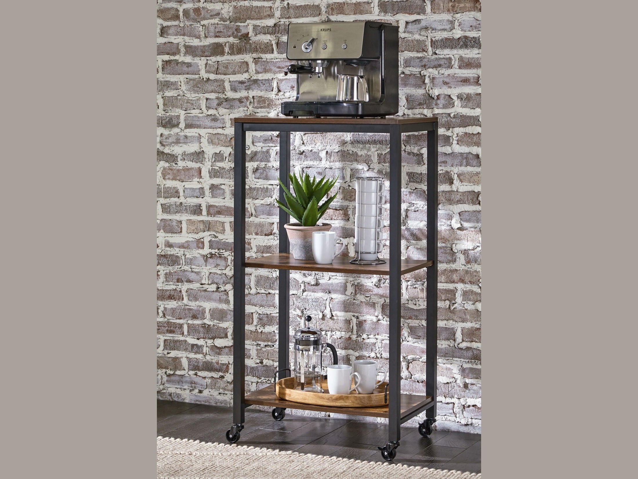 Bevinfield - Bar Cart - Brown / Black
