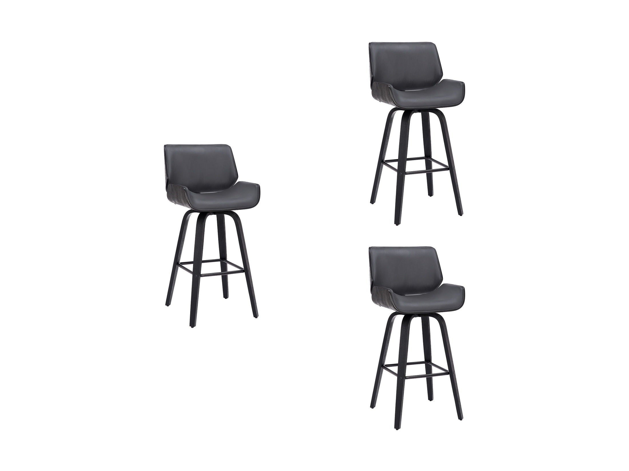 Tyler - 30" Bar Height Swivel Bar Stool With Black Frame