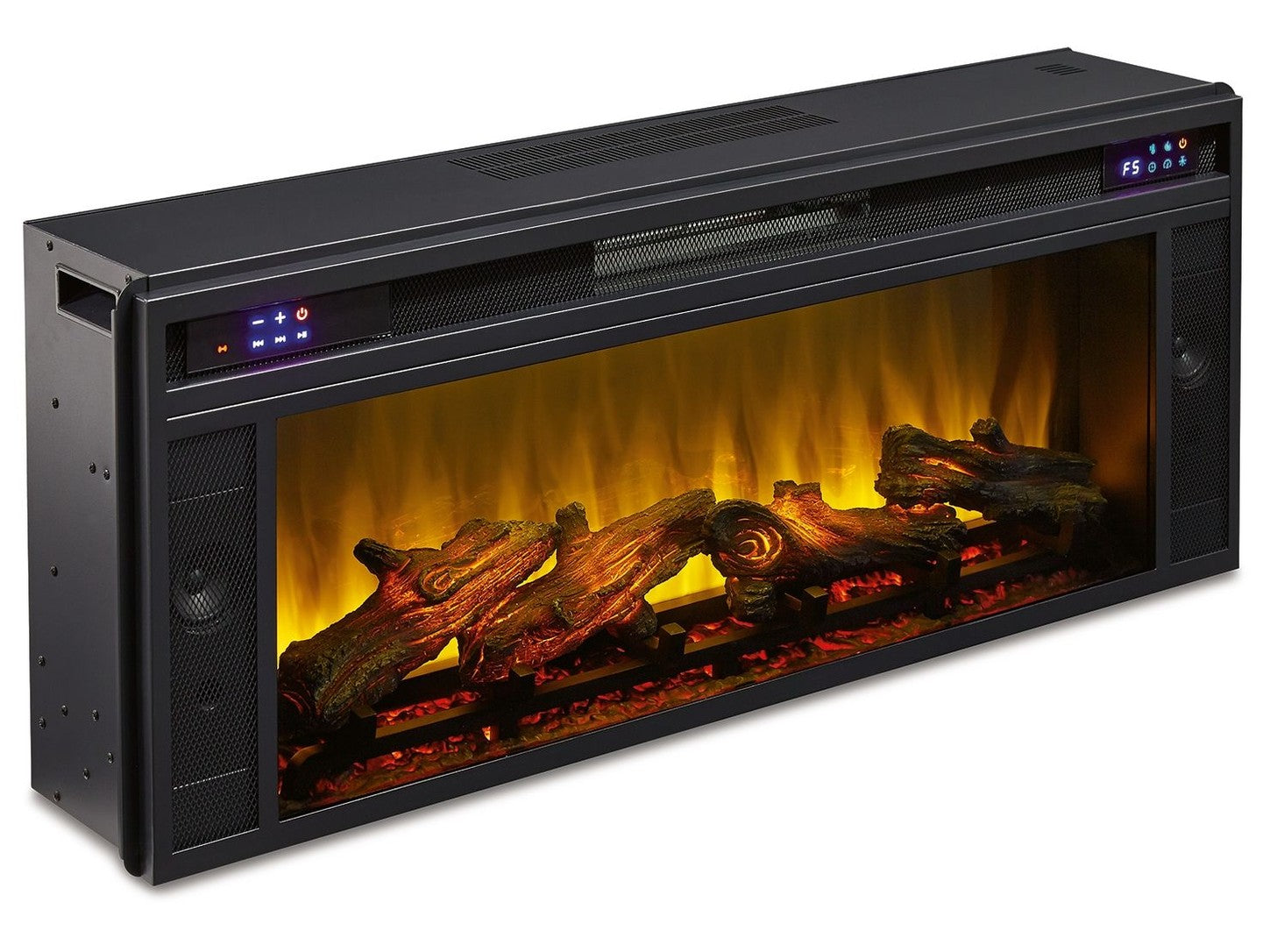 Entertainment Accessories - Fireplace Insert - Rectangular - Black