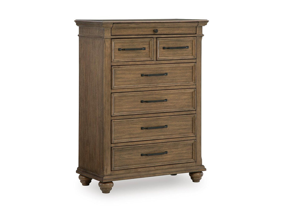 Karallin - Seven Drawer Chest - Medium Brown