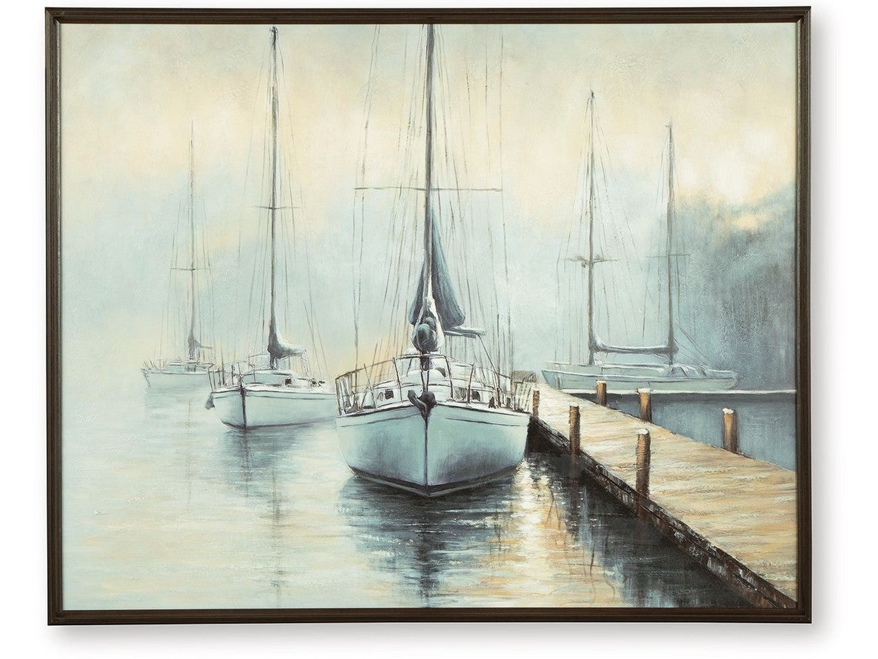 Worthney - Wall Art - Blue / White / Brown