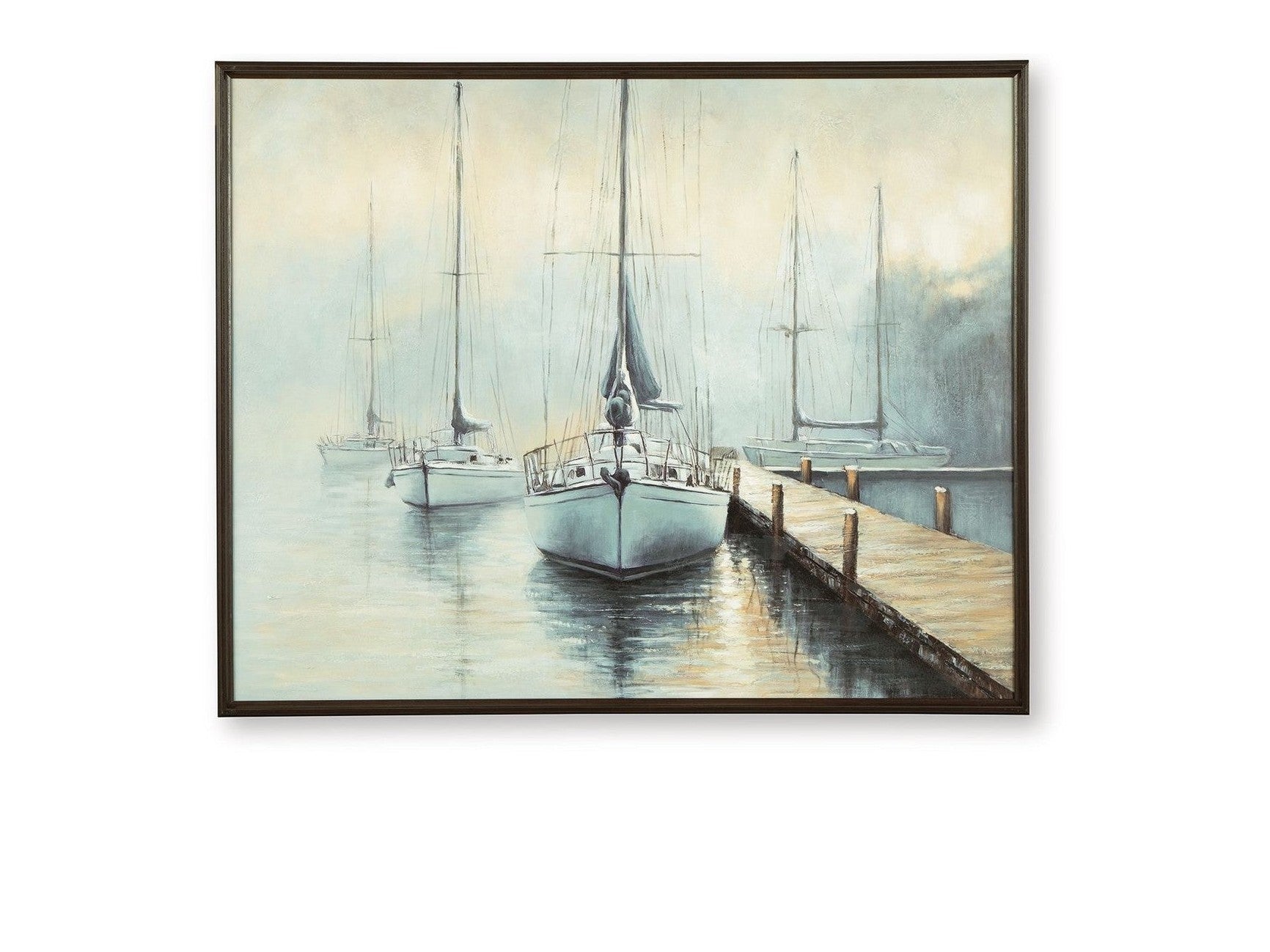 Worthney - Wall Art - Blue / White / Brown