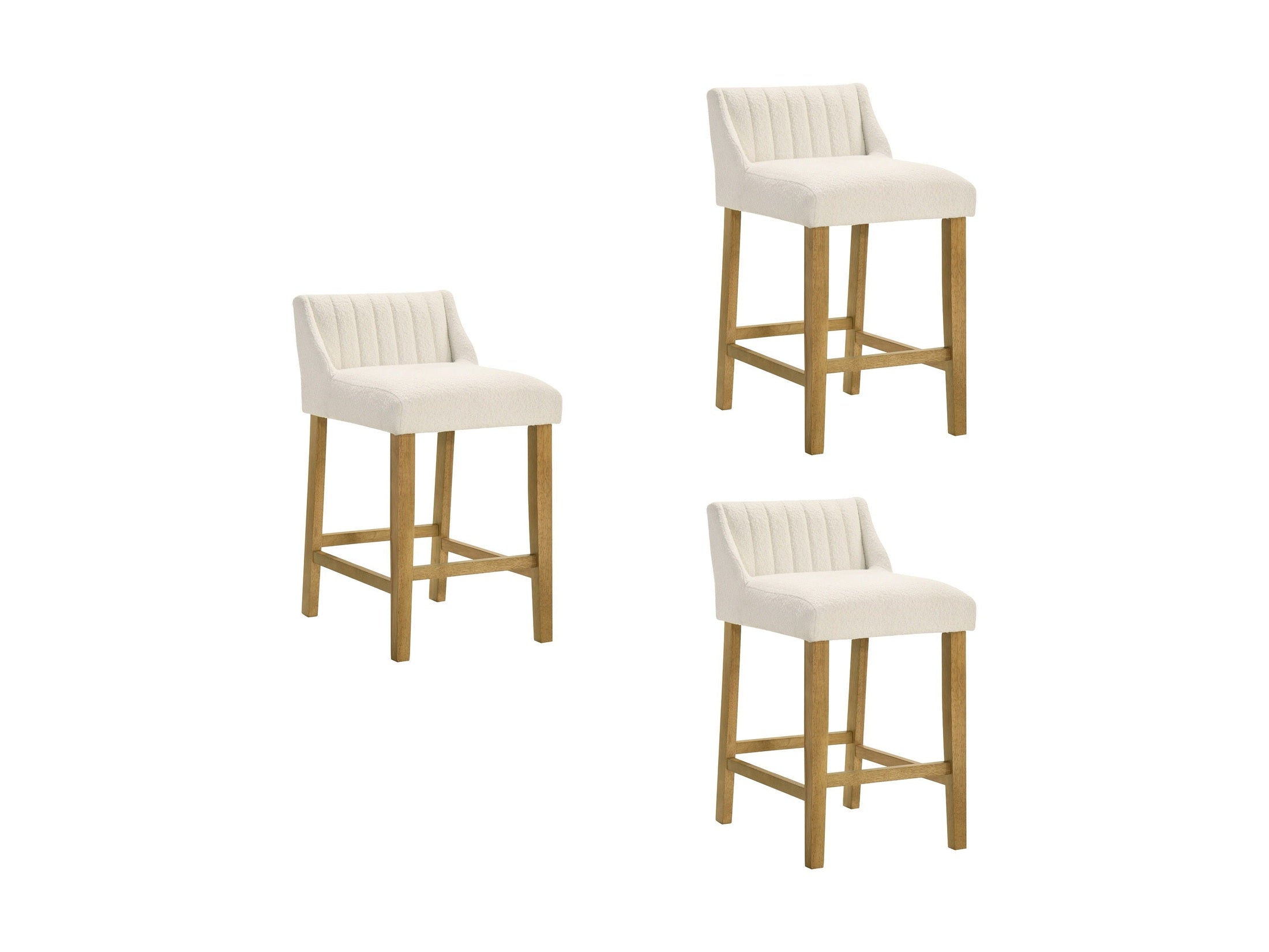 Fauna - Modern Transitional Wood Counter Height Kitchen Bar Stool
