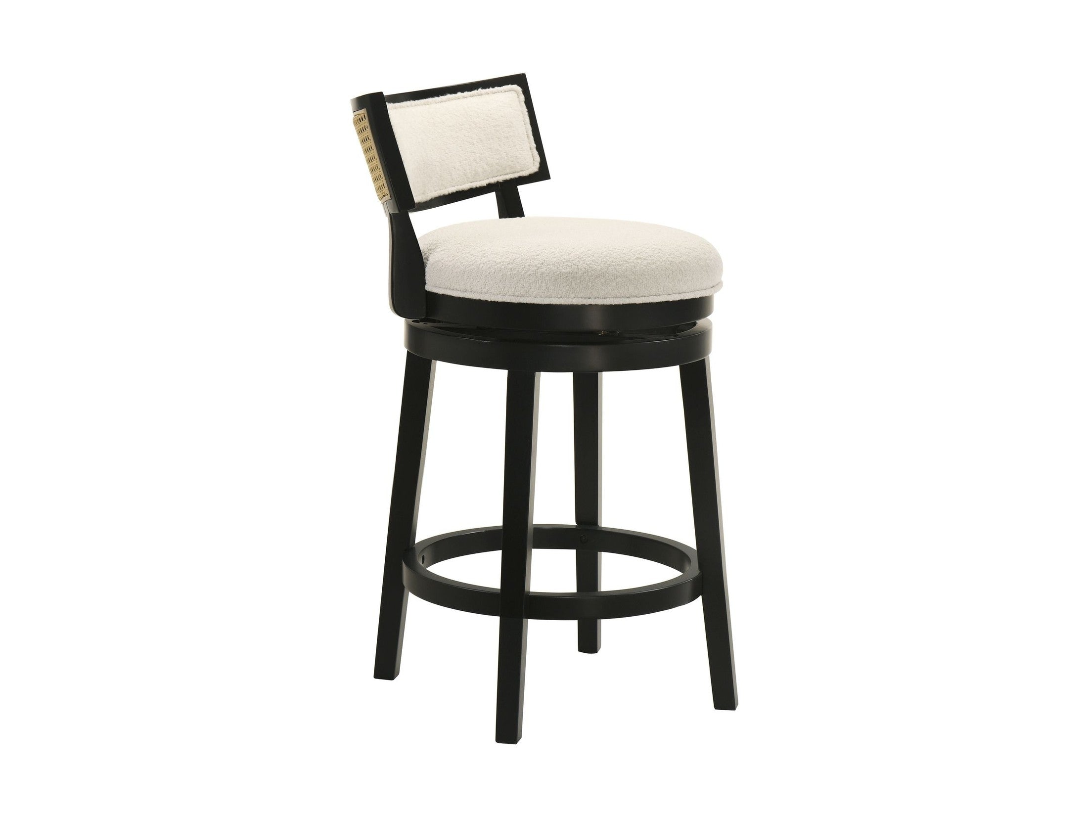 Noely - Modern Farmhouse Swivel Wood Counter Height Kitchen Bar Stool