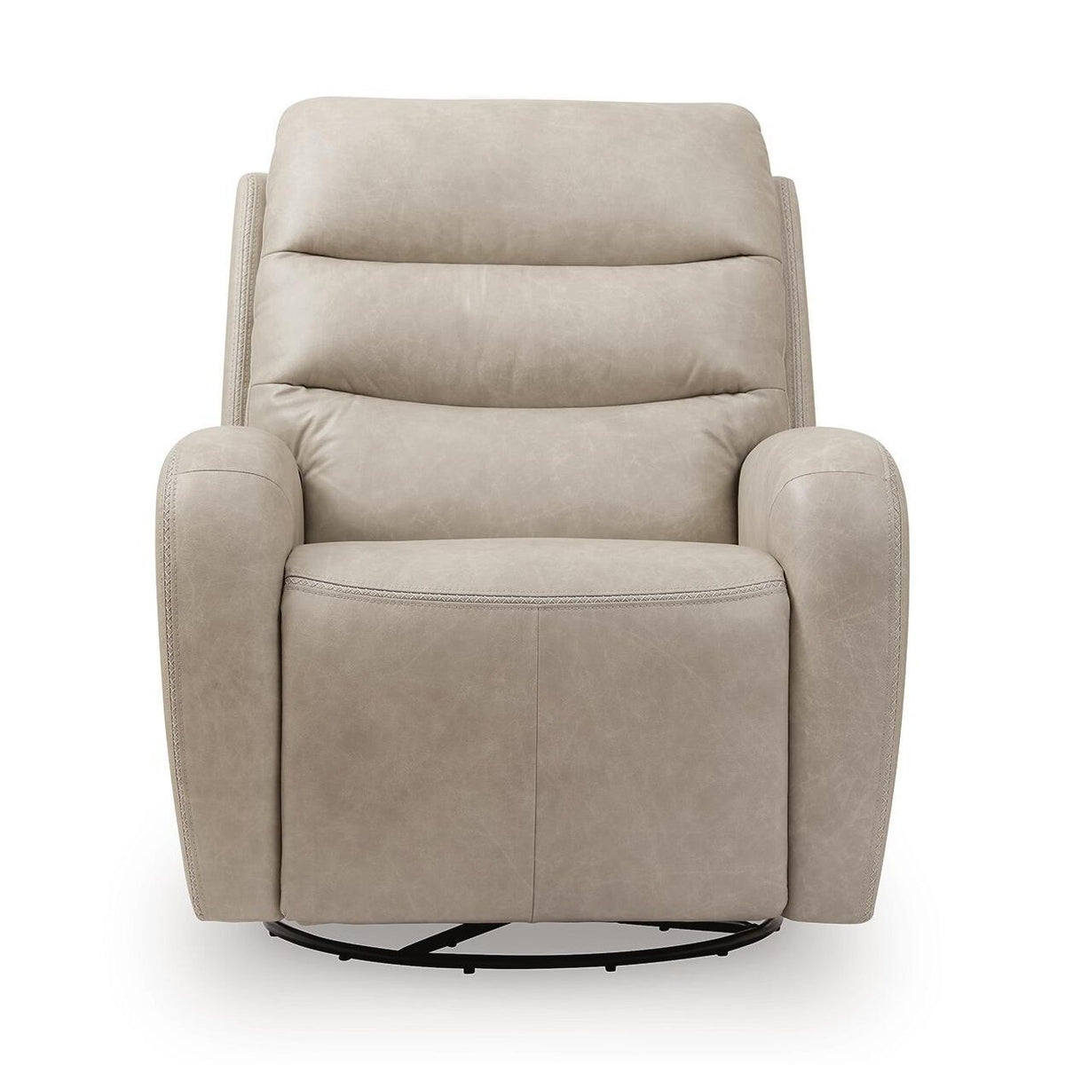 Motion-Max - Swivel Glider Power Recliner - Stonewash