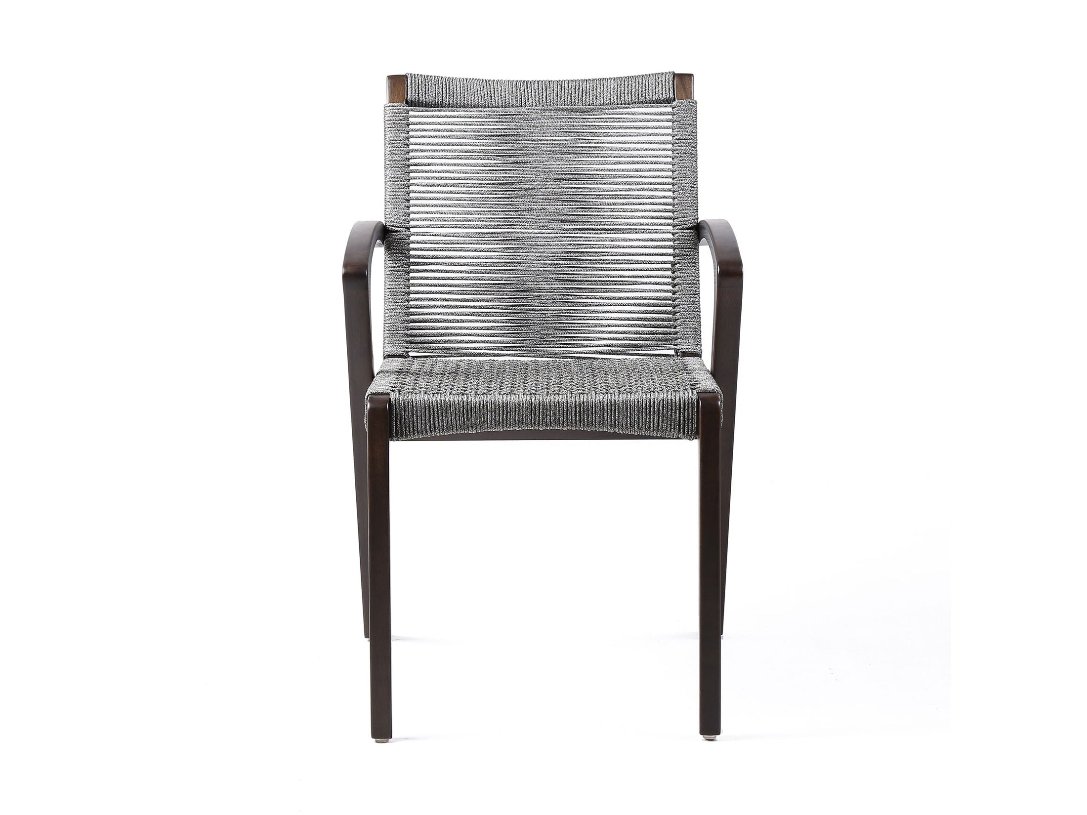 Nabila - Outdoor Wood And Rope Dining Chairs (Set of 2)