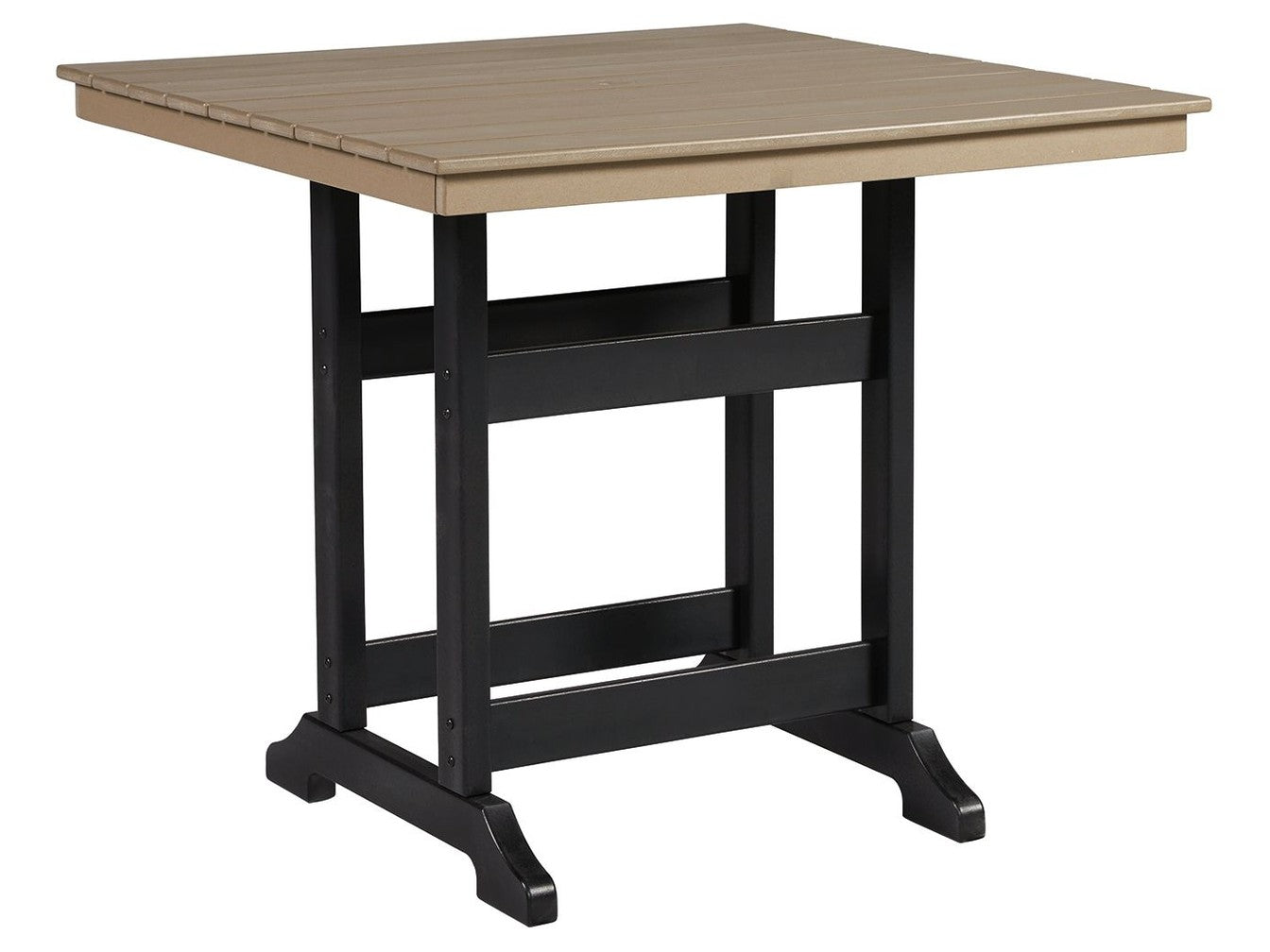 Fairen Trail - Square Counter TBL w/Umb OPT - Black / Driftwood