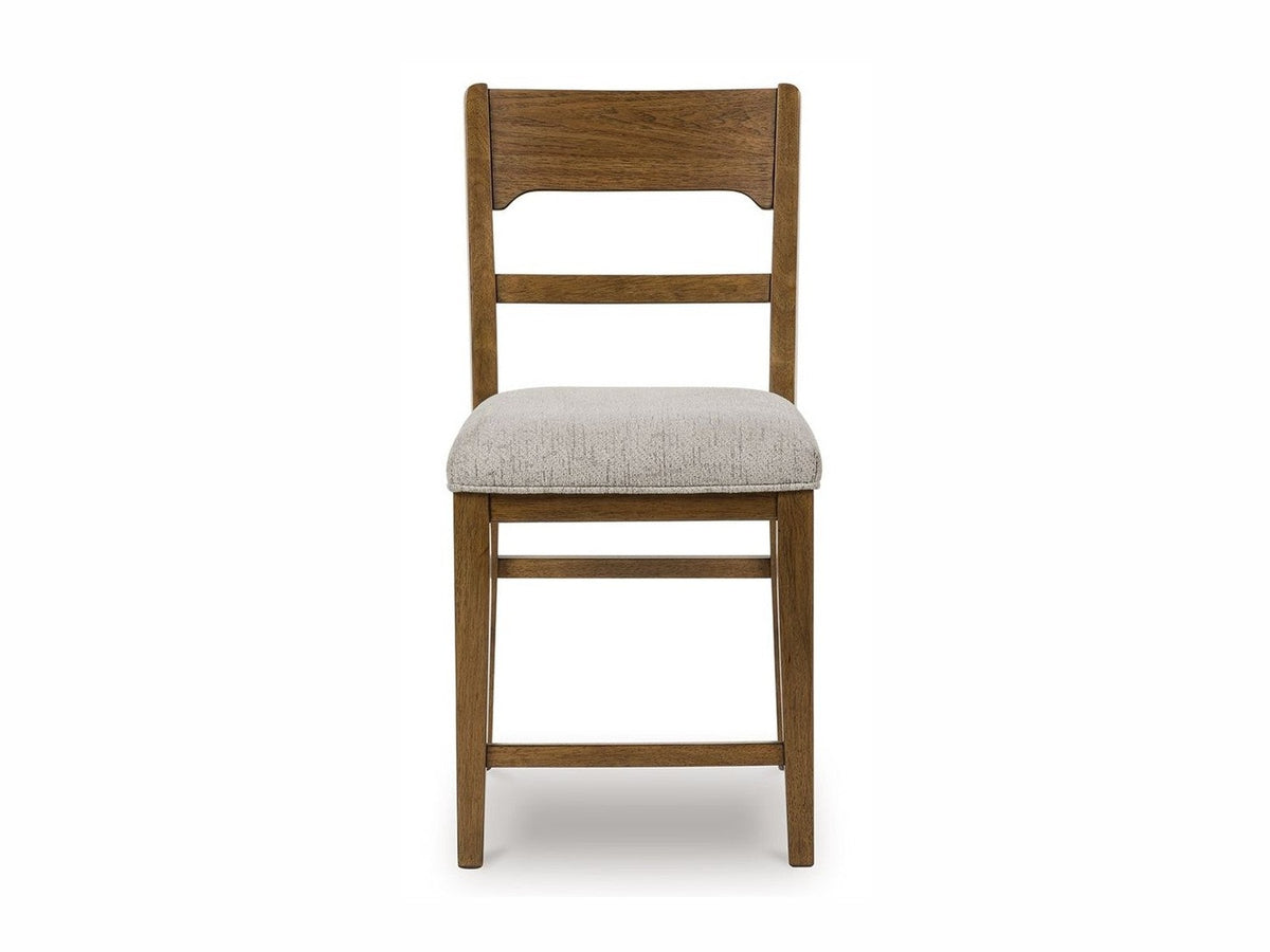 Cabalynn - Upholstered Barstool (Set of 2) - Oatmeal / Light Brown