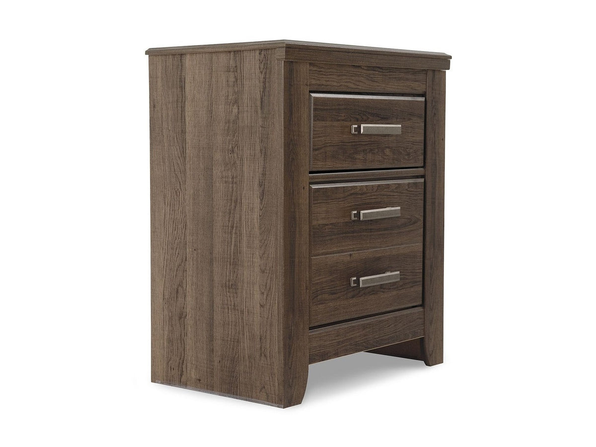 Juararo - Two Drawer Night Stand - Dark Brown
