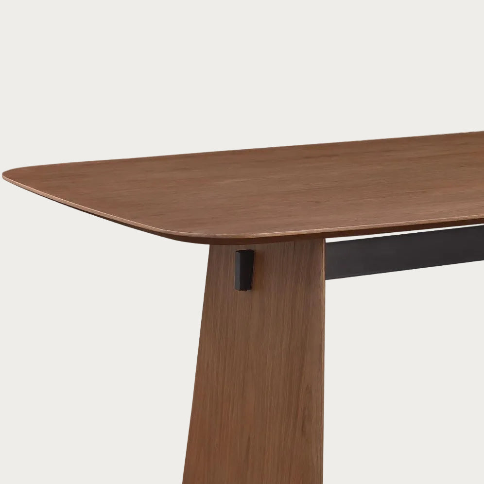 Eden wooden table with a white background