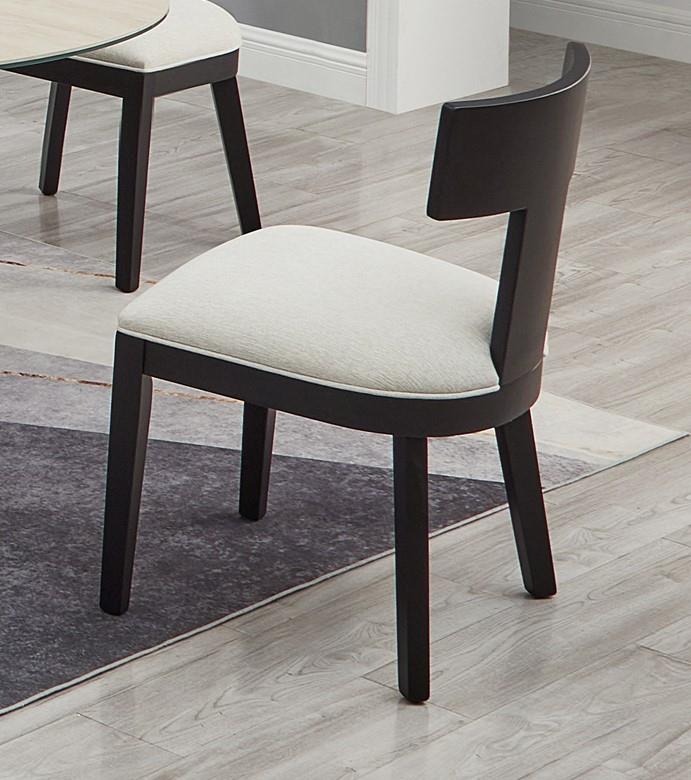 Edith Modern Side Chair, Fabric Upholstered, Set of 2