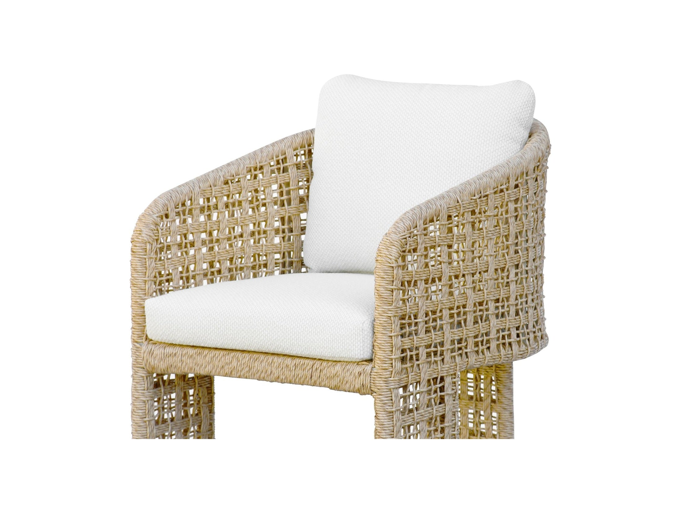 Driftbay - Outdoor Dining Chair - White / Natural