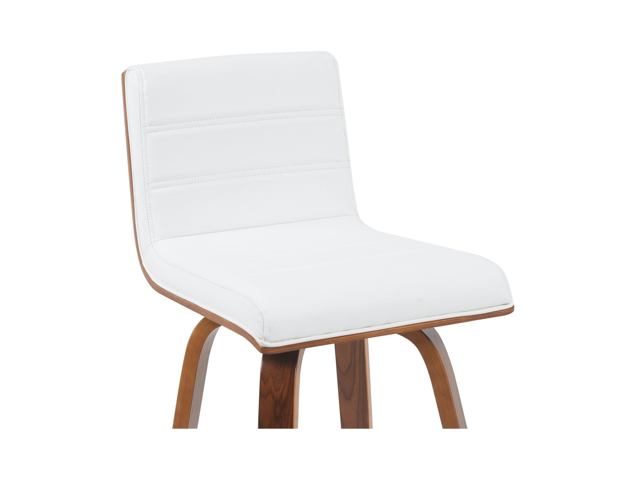 Vienna - Modern Counter Height Swivel Bar Stool - Walnut Finished Wood Frame
