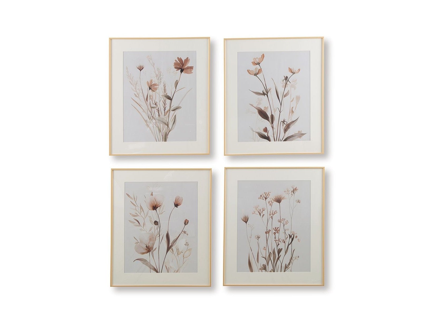 Chettings - Wall Art Set (Set of 4) - Beige / Gray / Blush