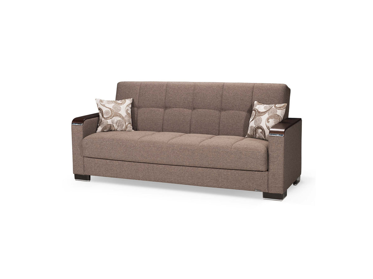 Ottomanson Armada X - Upholstered Convertible Wood Trimmed Sofabed With Storage - Polyester