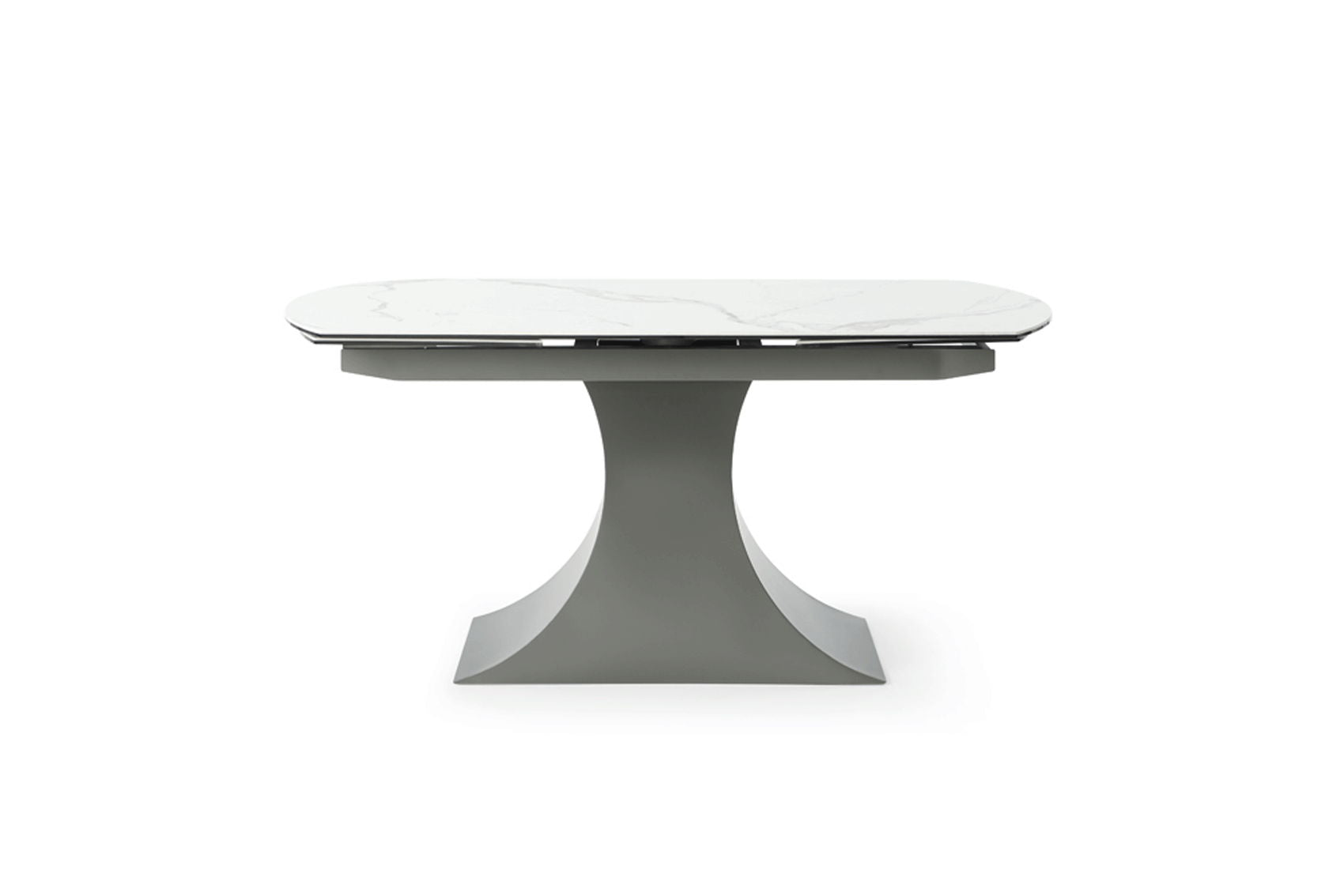9035 - Marble Dining Table - White / Dark Gray