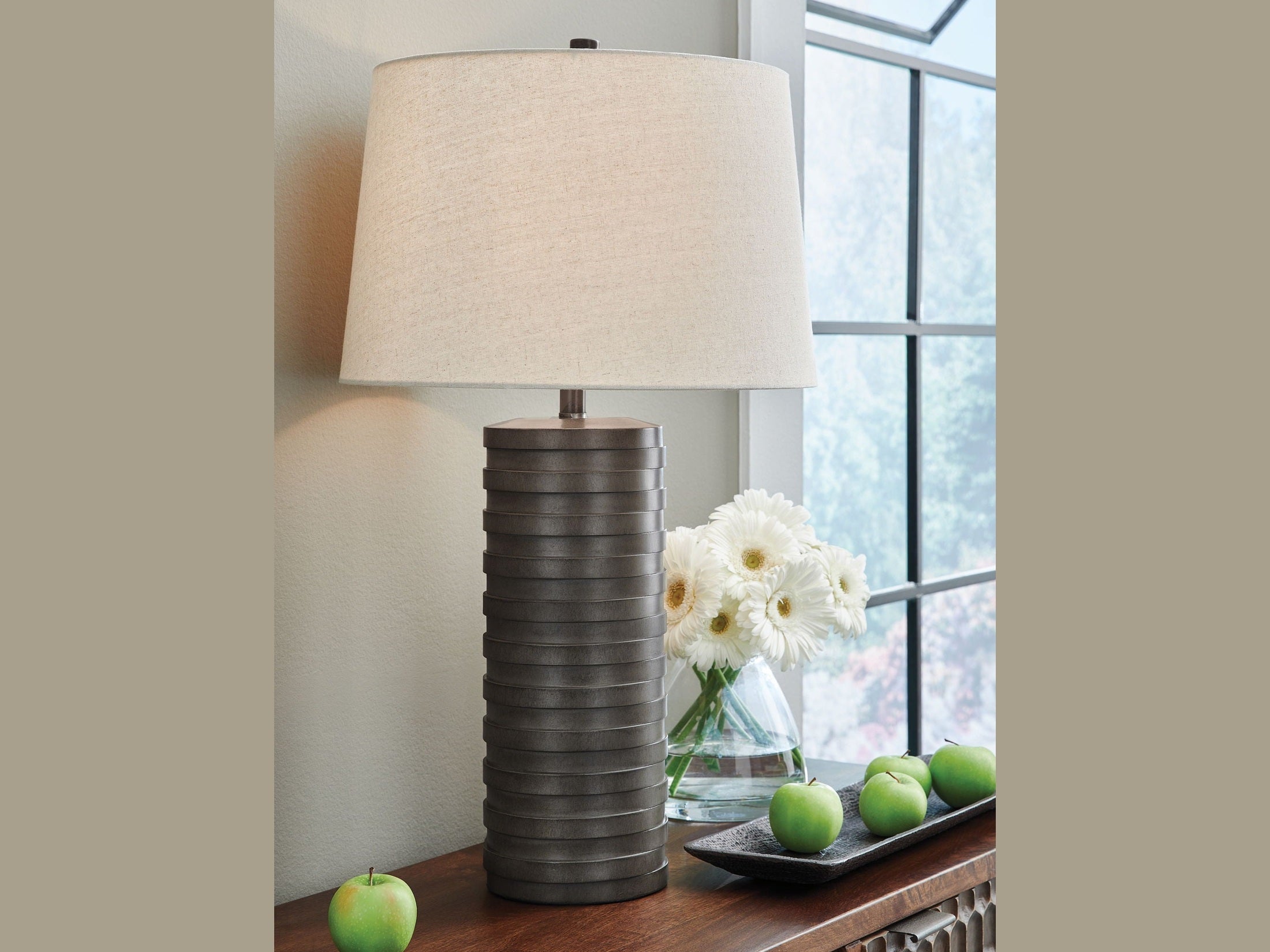 Neilett - Poly Table Lamp (Set of 2) - Antique Brown
