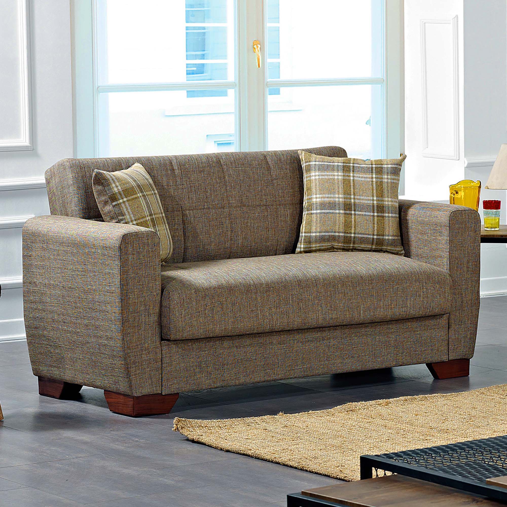 Ottomanson Barato - Upholstered Convertible Loveseat With Storage