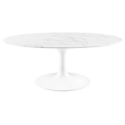 Modway Lippa 42" Oval Artificial Marble Coffee Table