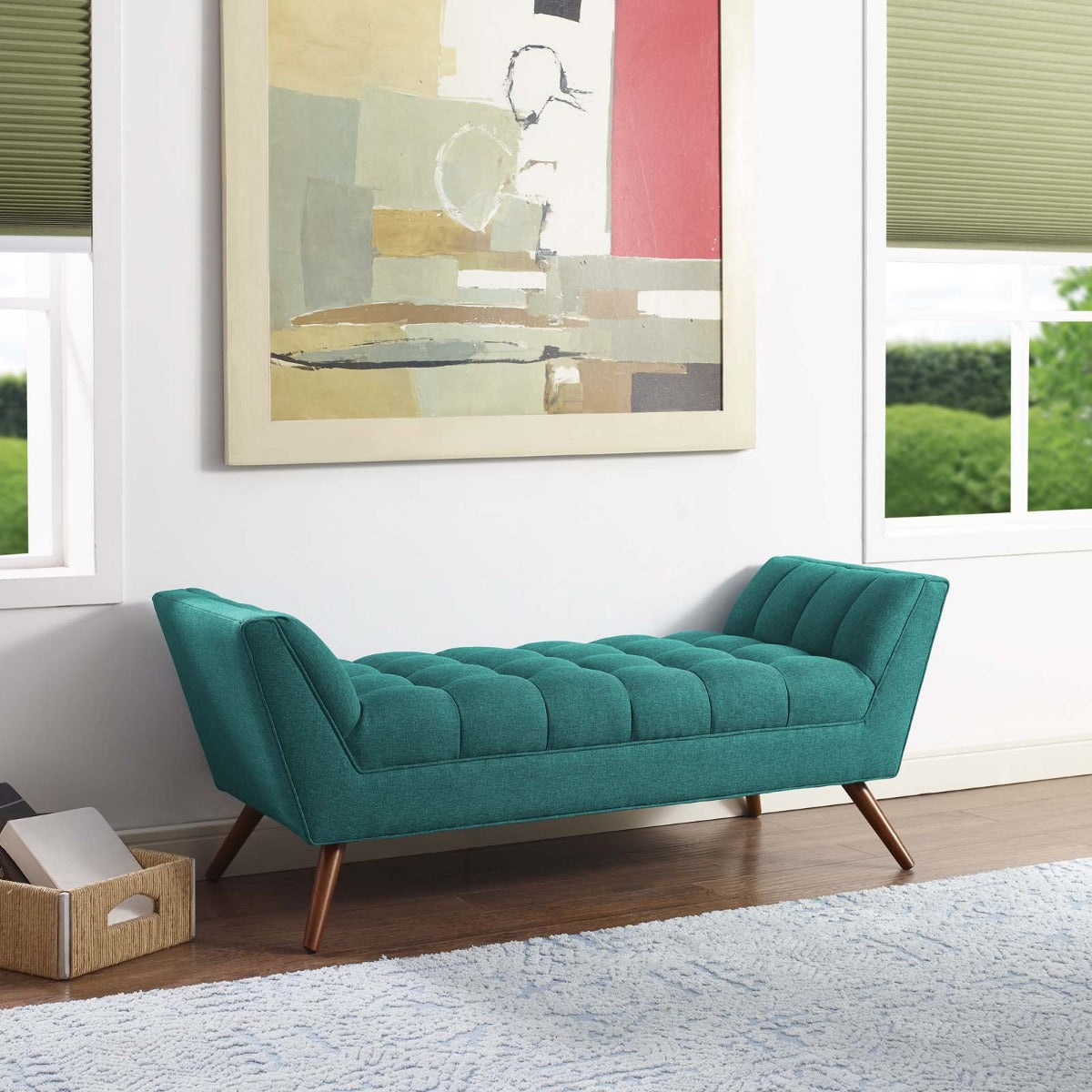 Modway Response Medium Upholstered Fabric Bench