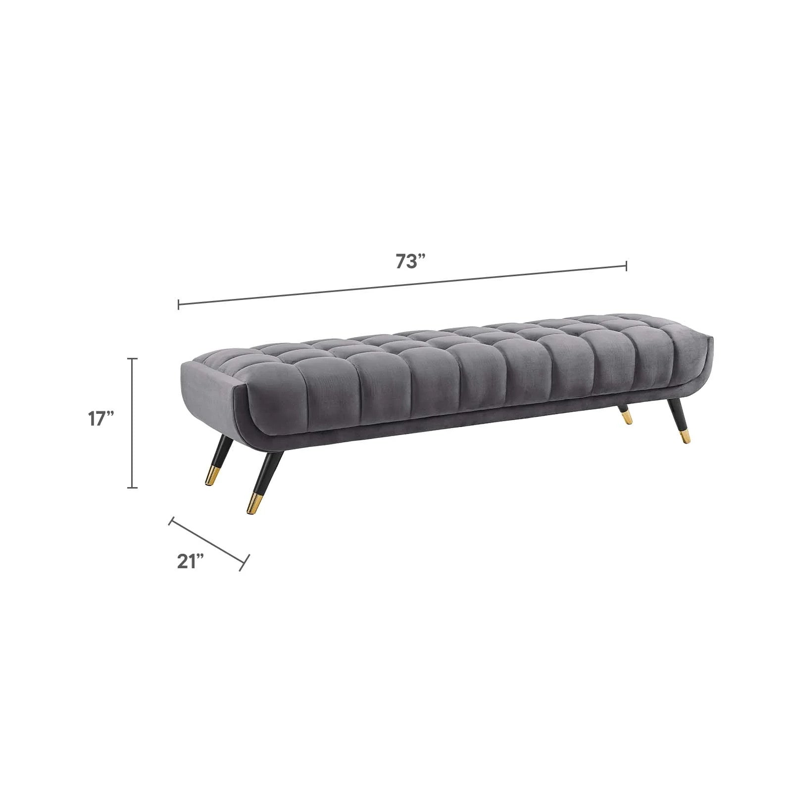 Modway Adept Performance Velvet Bench
