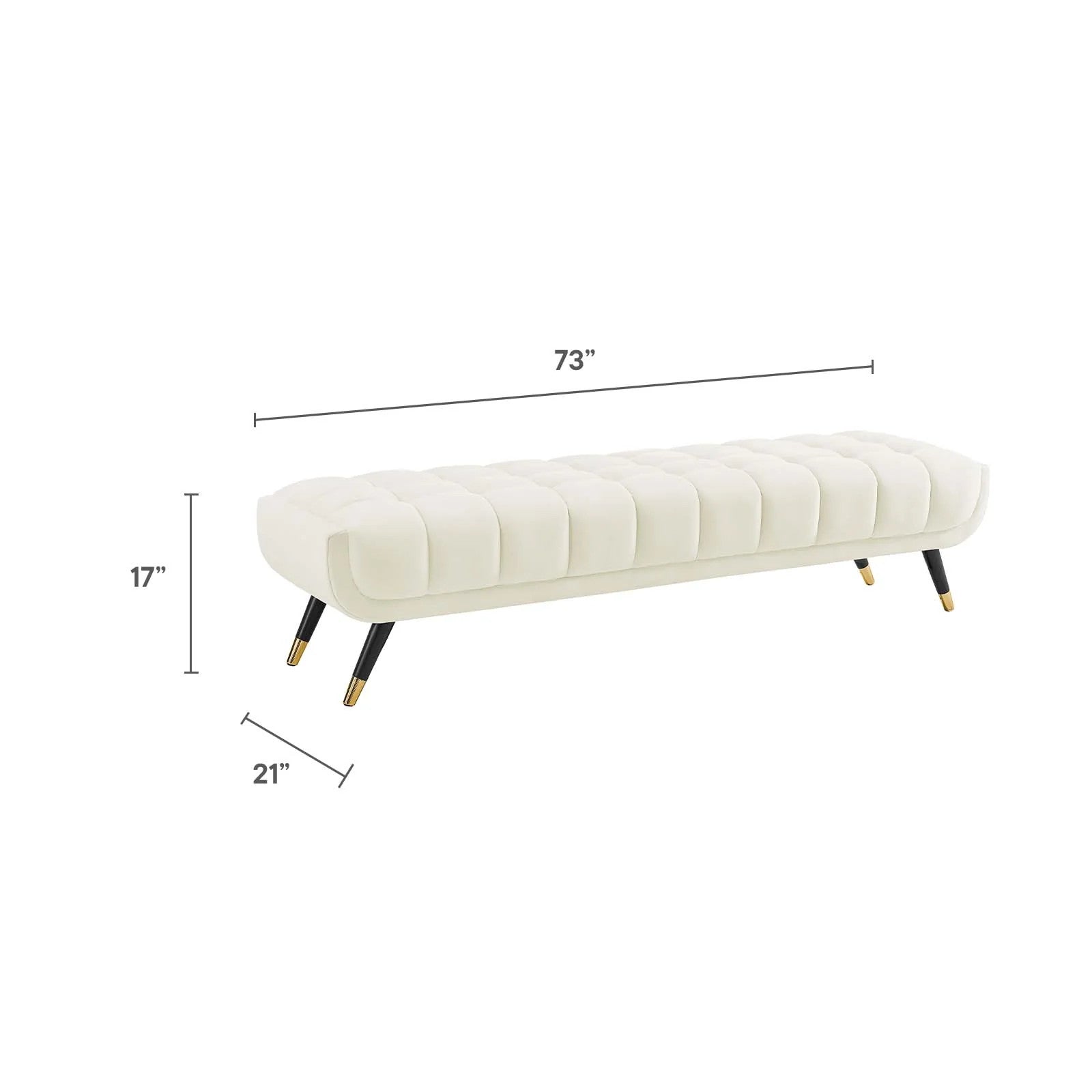 Modway Adept Performance Velvet Bench