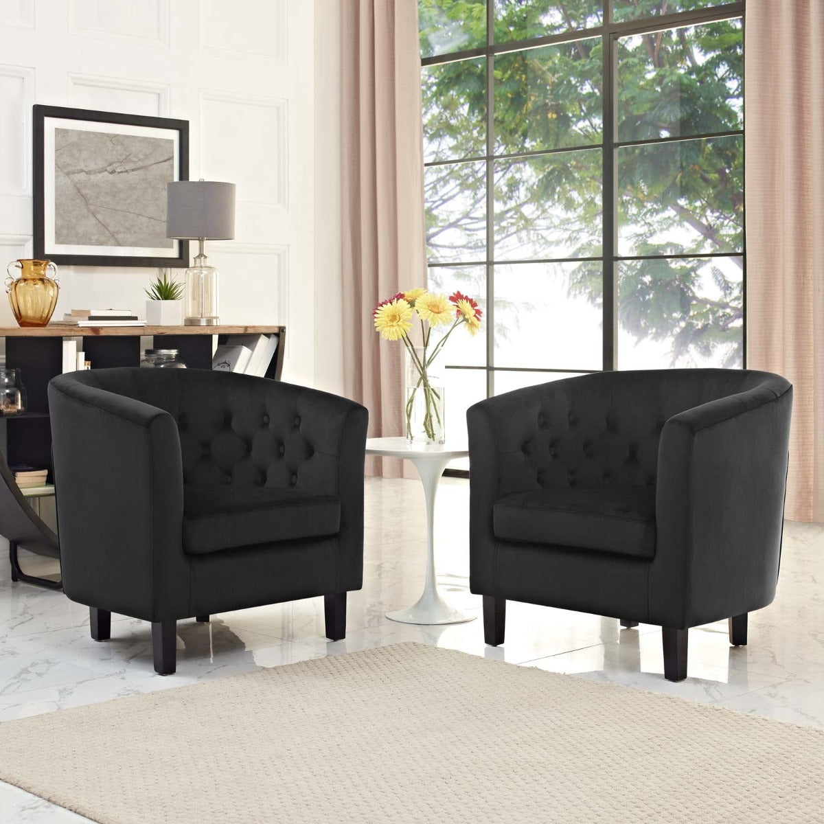 Modway Prospect 2 Piece Performance Velvet Armchair Set