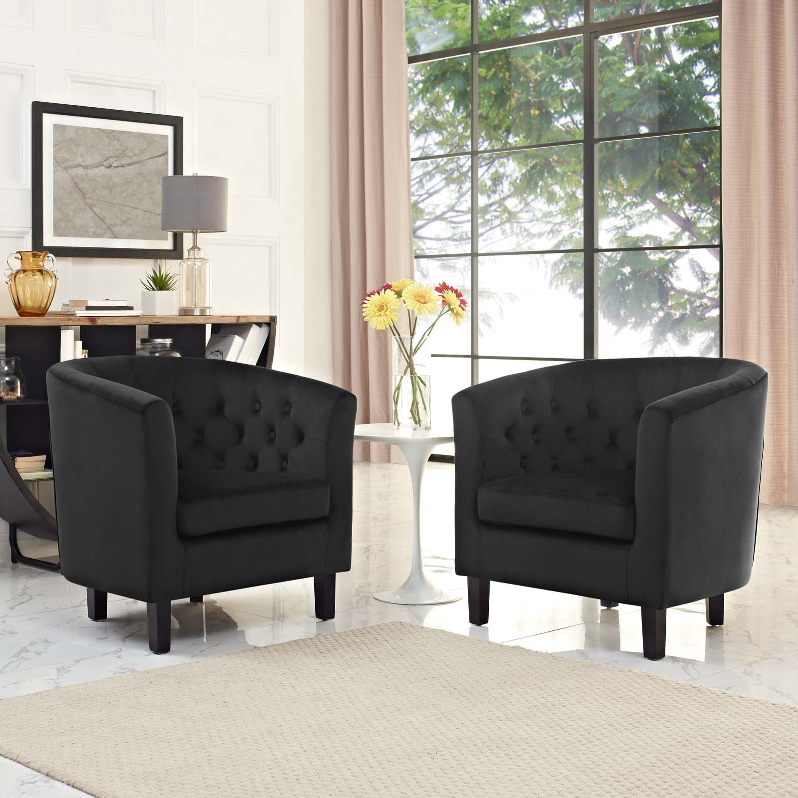 Modway Prospect 2 Piece Performance Velvet Armchair Set