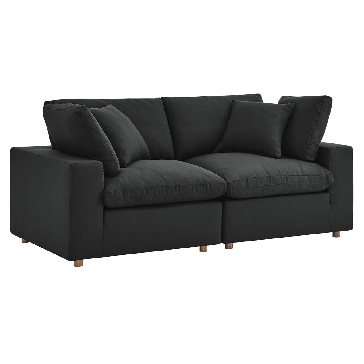 Modway Commix Down Filled Overstuffed 2 Piece Modular Loveseat