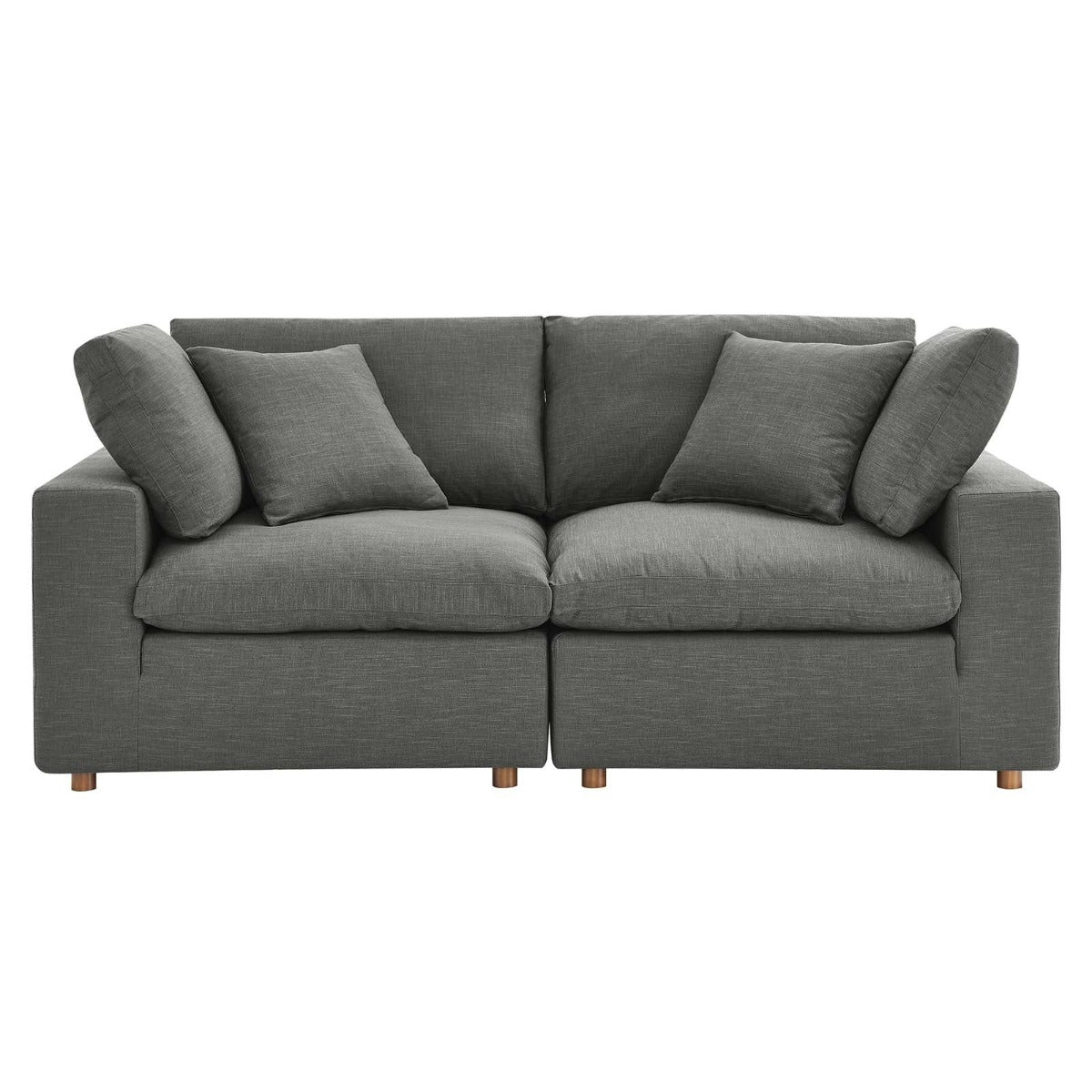 Modway Commix Down Filled Overstuffed 2 Piece Modular Loveseat