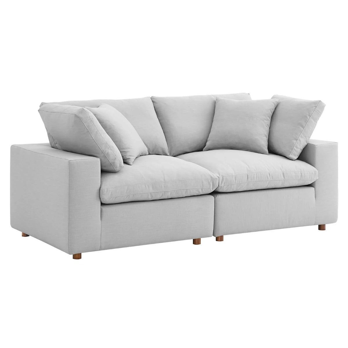 Modway Commix Down Filled Overstuffed 2 Piece Modular Loveseat