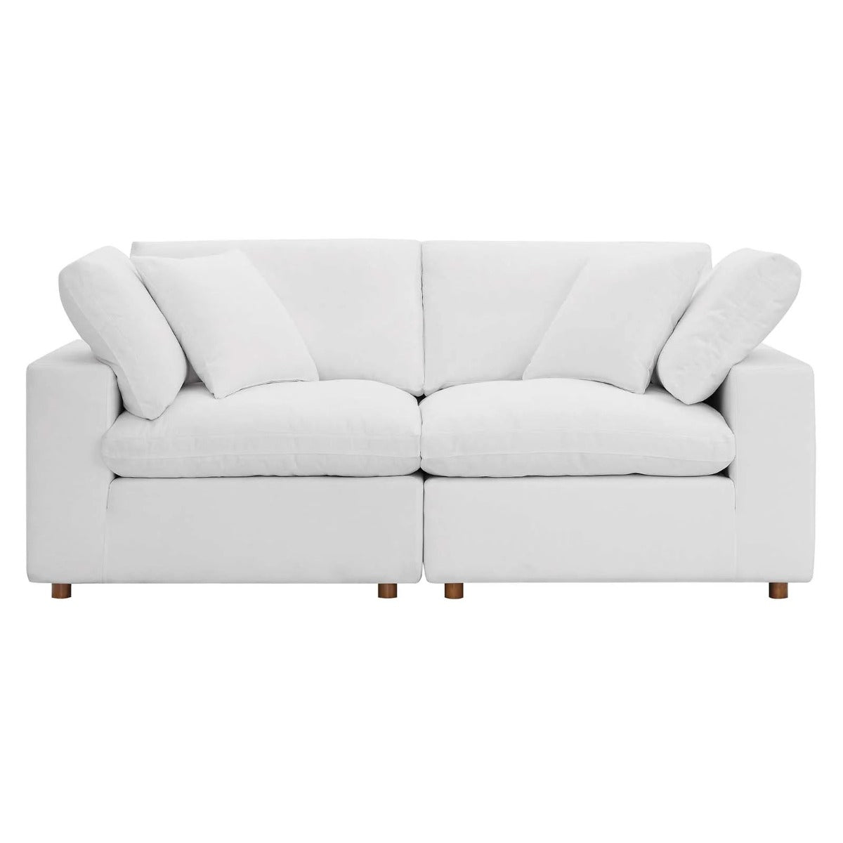 Modway Commix Down Filled Overstuffed 2 Piece Modular Loveseat