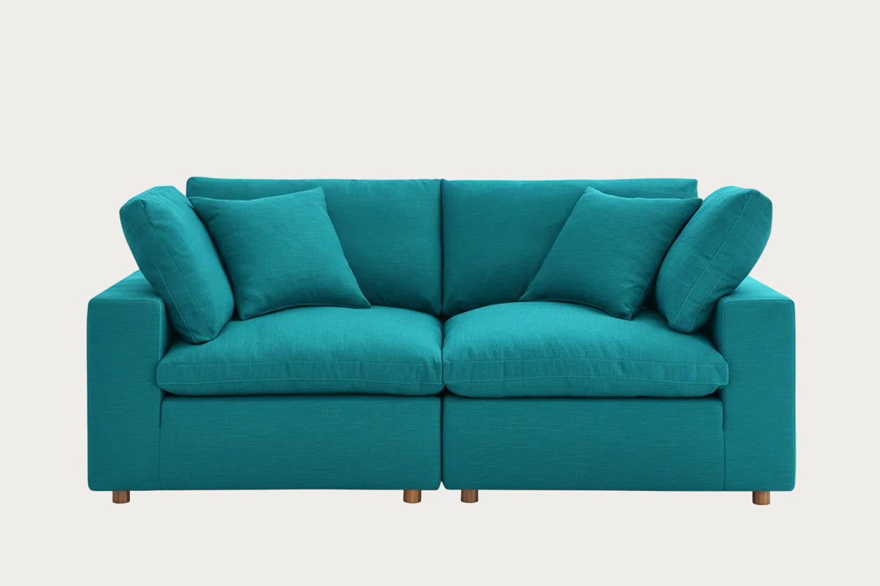 Modway Commix Down Filled Overstuffed 2 Piece Modular Loveseat