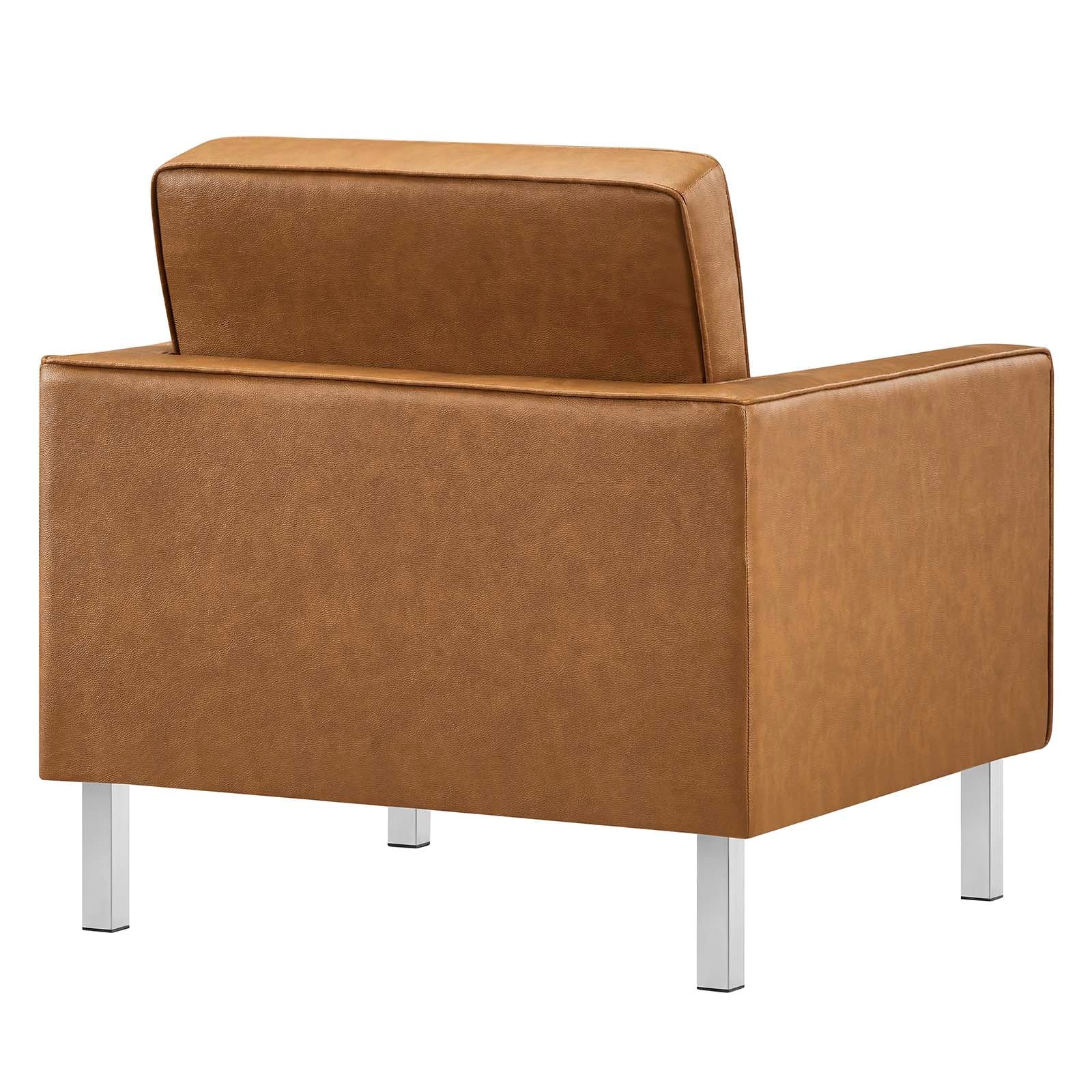 Modway Loft Tufted Upholstered Faux Leather Armchair