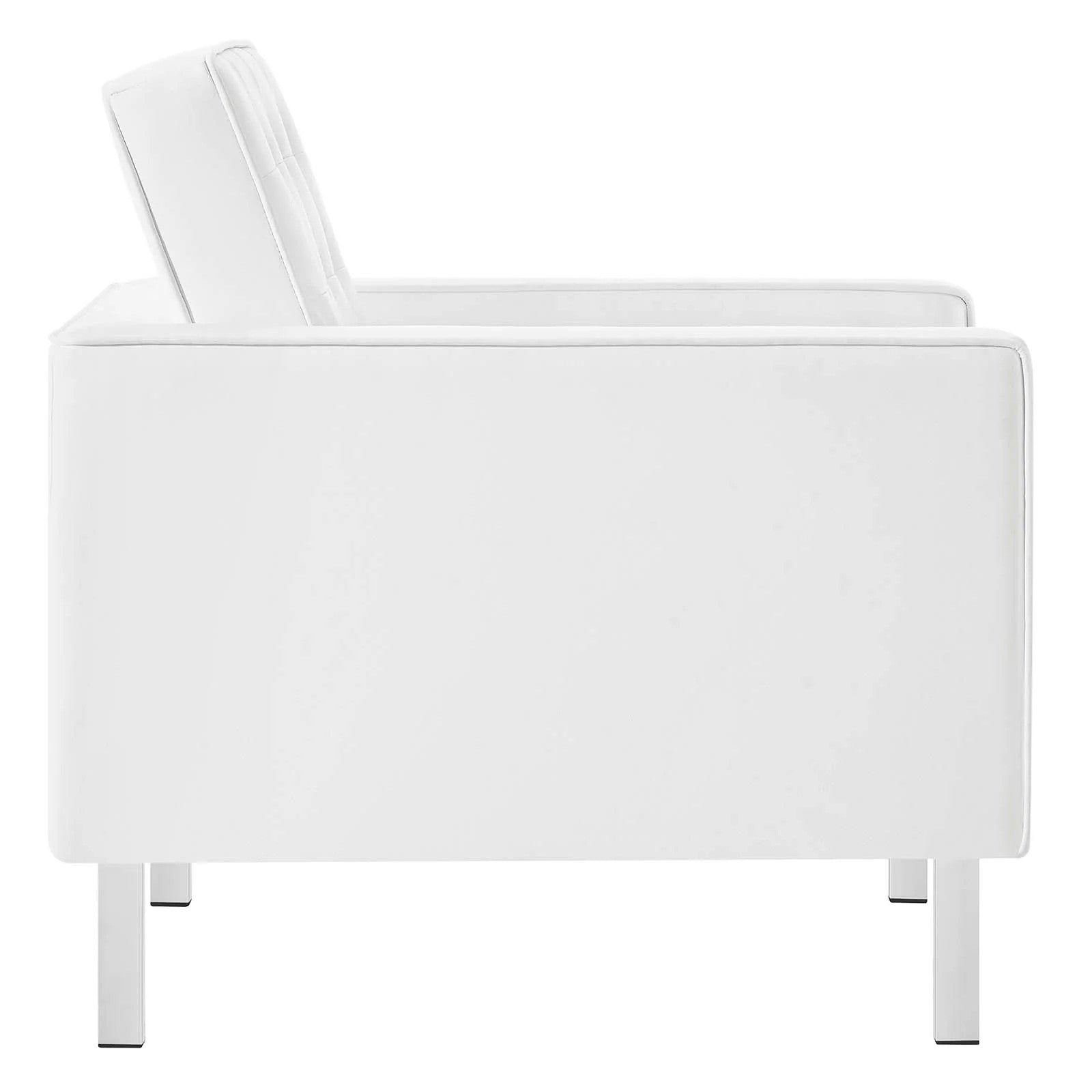 Modway Loft Tufted Upholstered Faux Leather Armchair