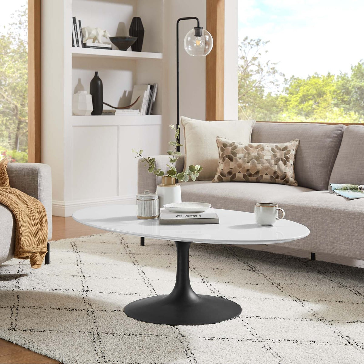 Modway Lippa 48" Oval Coffee Table