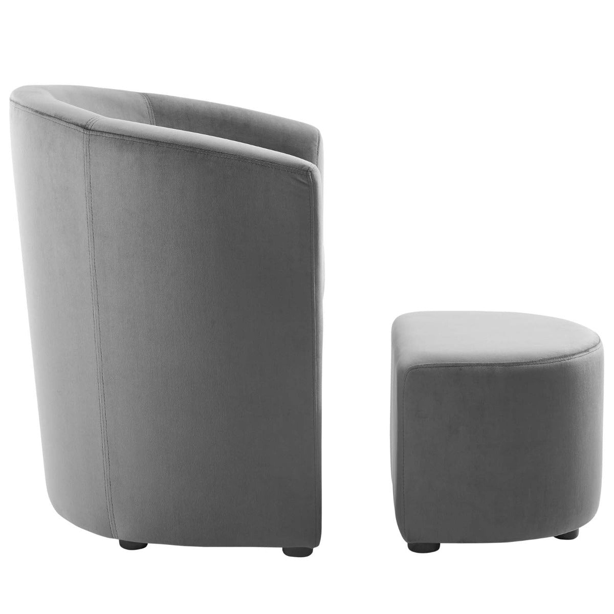 Modway Divulge Performance Velvet Arm Chair and Ottoman SetS