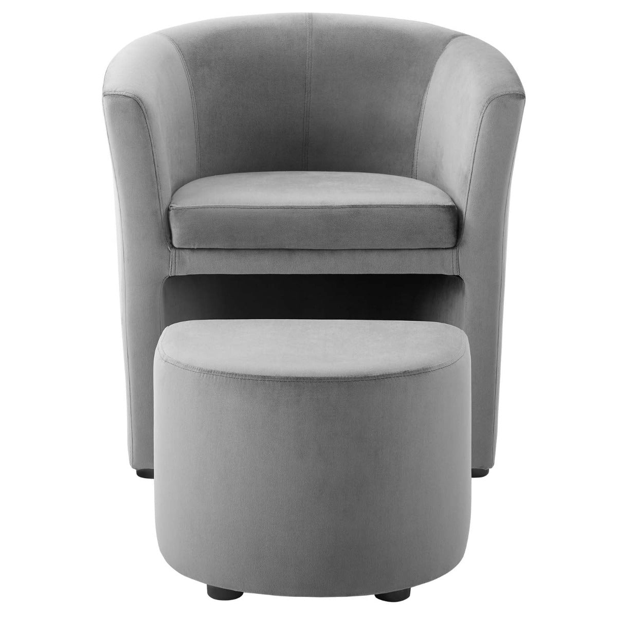 Modway Divulge Performance Velvet Arm Chair and Ottoman SetS