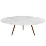 Modway Lippa 48" Round Artificial Marble Coffee Table with Tripod Base