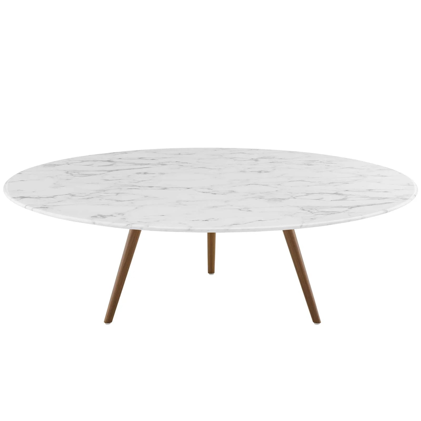 Modway Lippa 48" Round Artificial Marble Coffee Table with Tripod Base