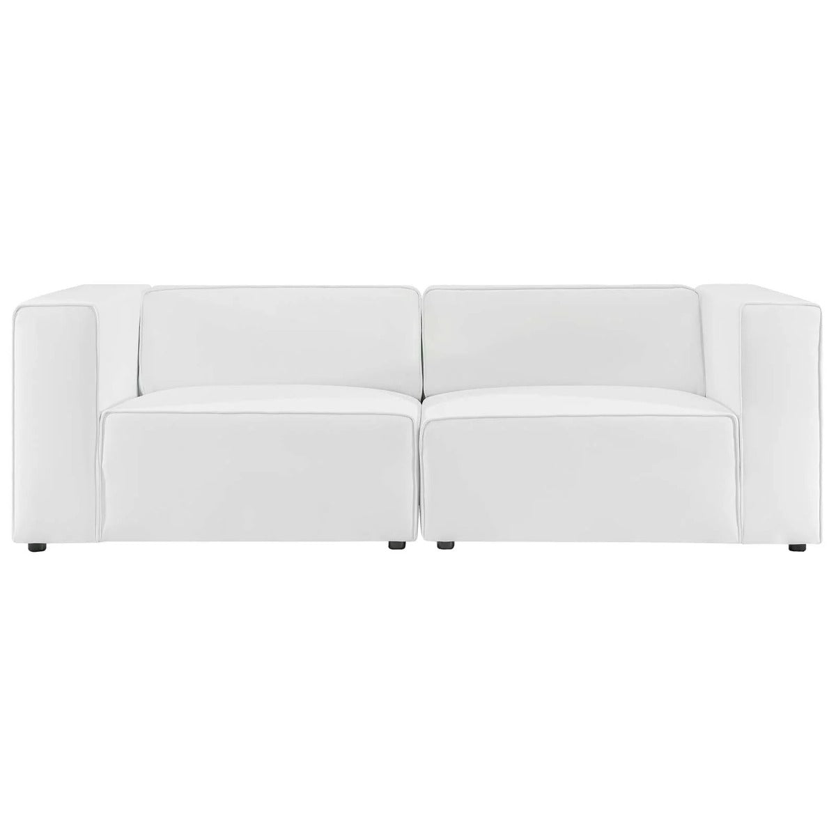 Modway Mingle Vegan Leather 2-Piece Modular Loveseat