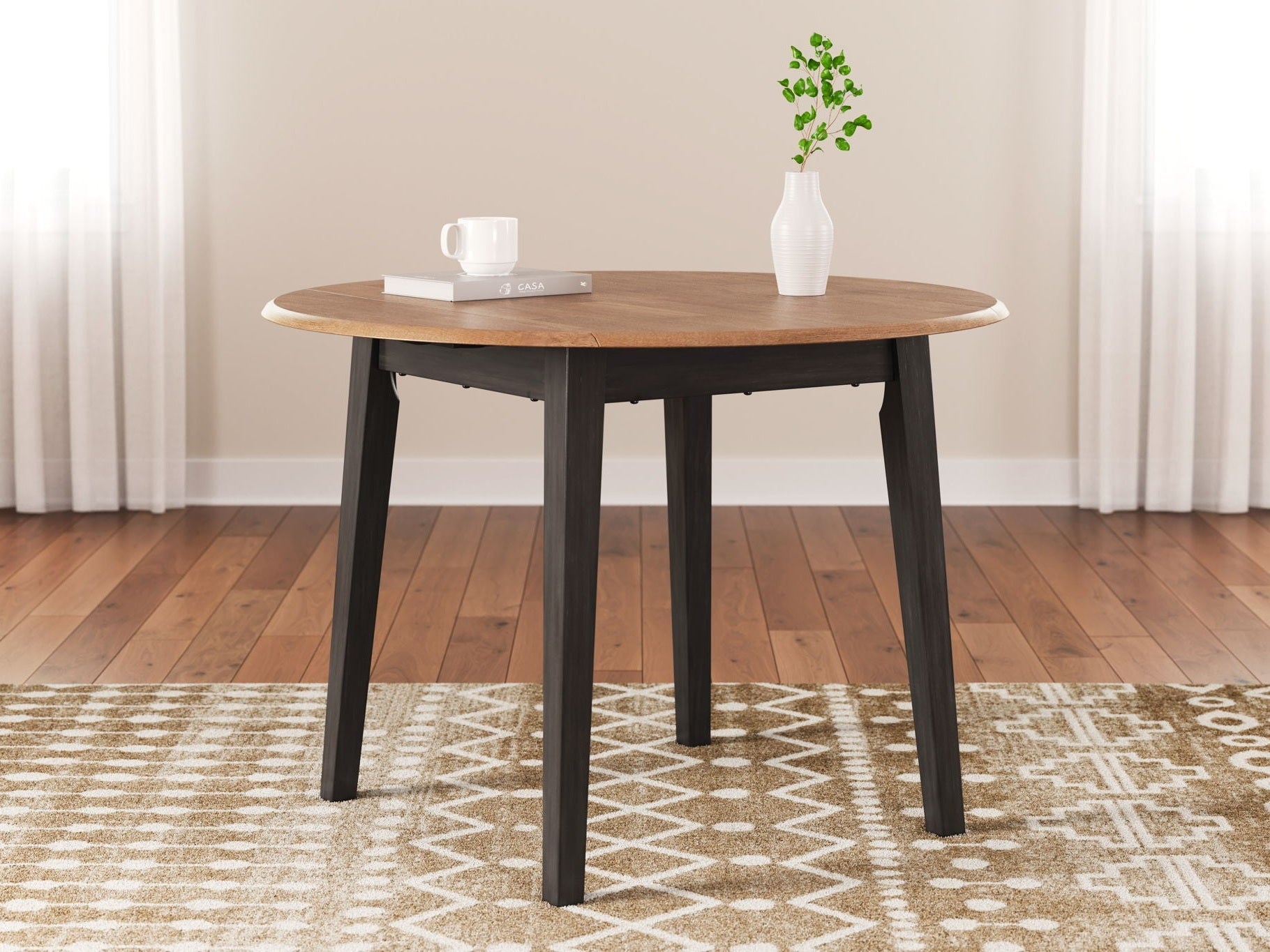 Gesthaven - Round Dining Room Drop Leaf Table