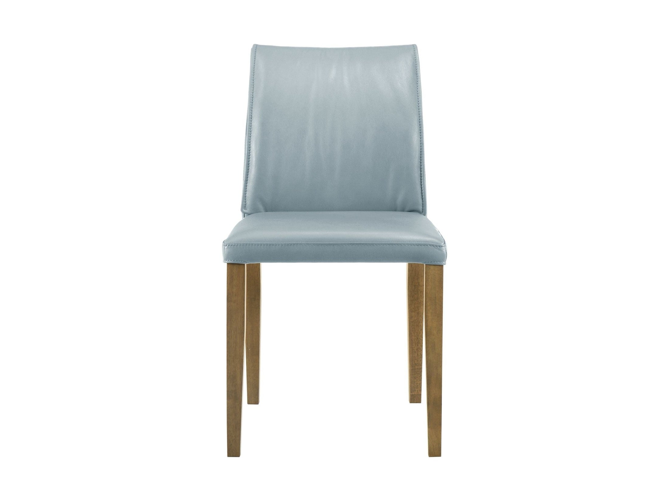 Velena - Full Back Top Grain Leather Upholstered Wood Dining Chairs (Set of 2) - Blue