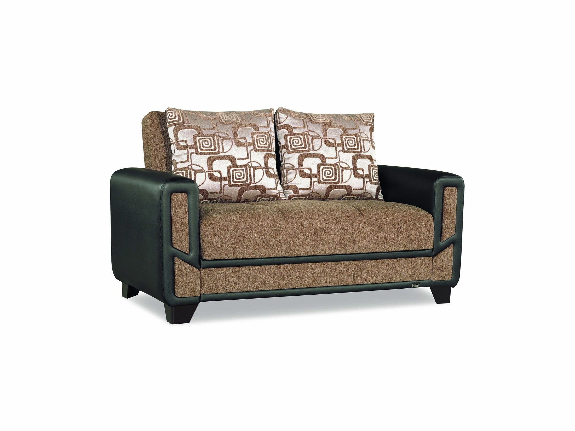 Ottomanson Mondo Modern - Upholstered Convertible Loveseat With Storage
