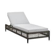 Alegria - Outdoor Patio Adjustable Chaise Lounge Chair In Aluminum With Gray Rope And Cushions