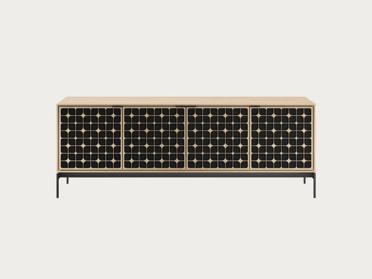 Elements 8709 media console washed oak finish