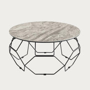 Ellipse Coffee Table with Gray Ceramic Top