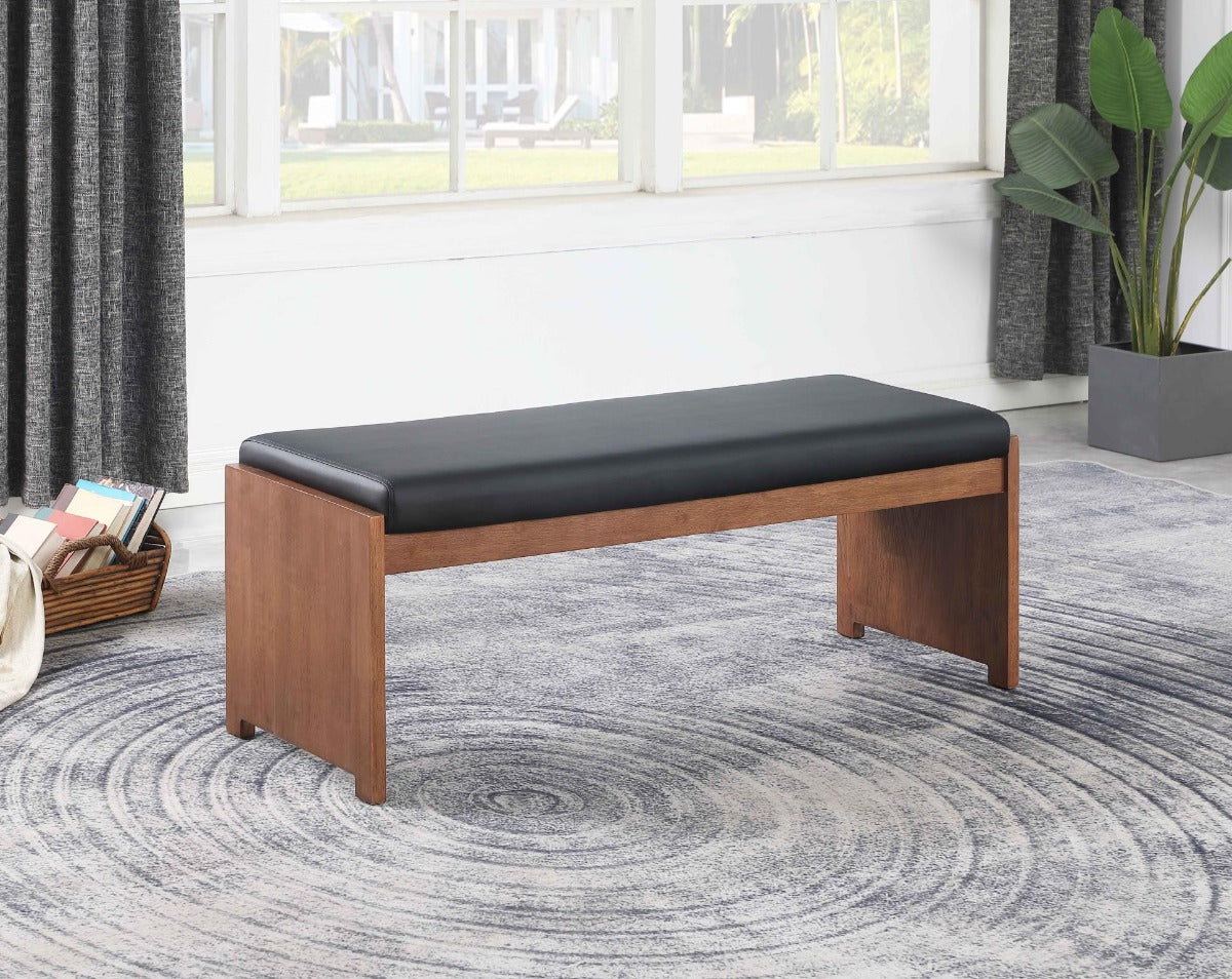 Emma Faux Leather Upholstered Bench