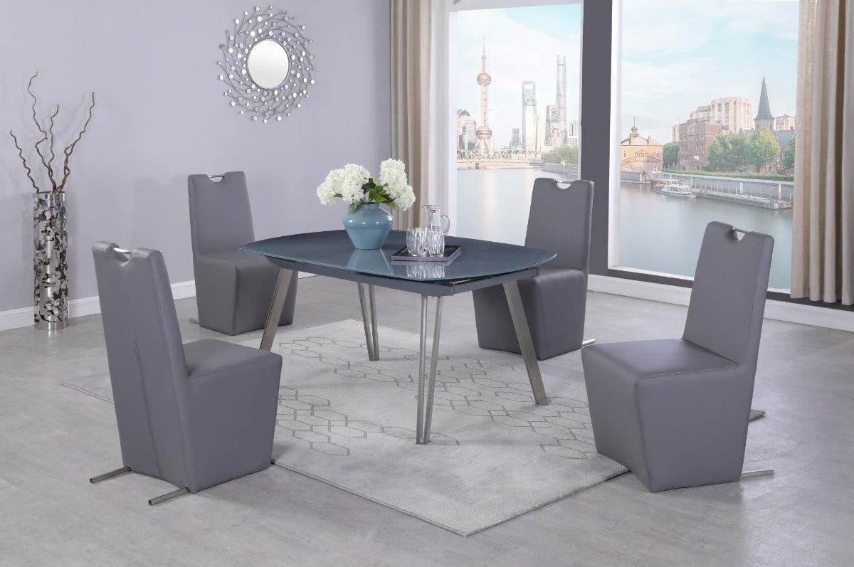 Evie Modern Upholstered Handle-Back Side Chair, Set of 2