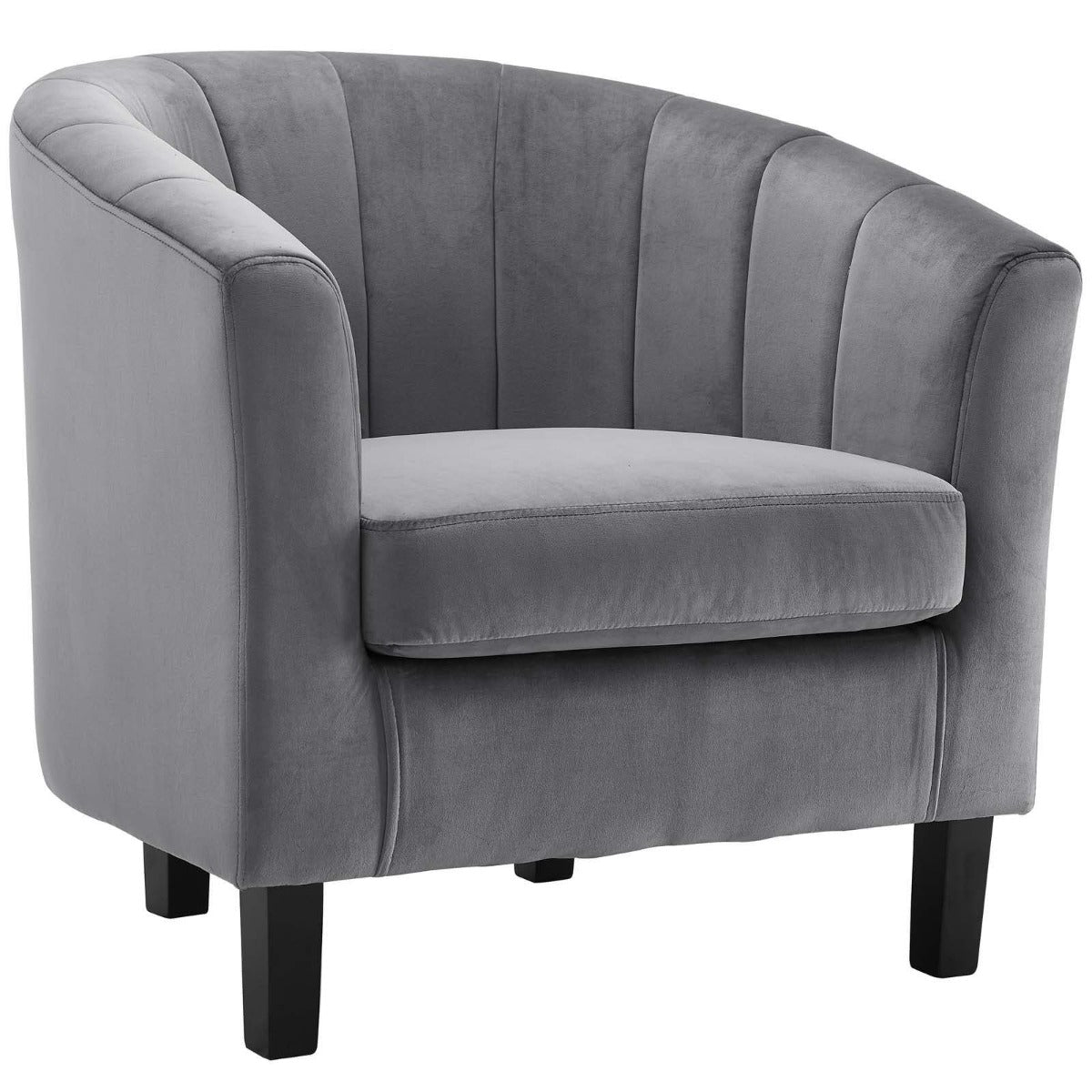Modway Prospect Channel Tufted Performance Velvet Armchair Set of 2